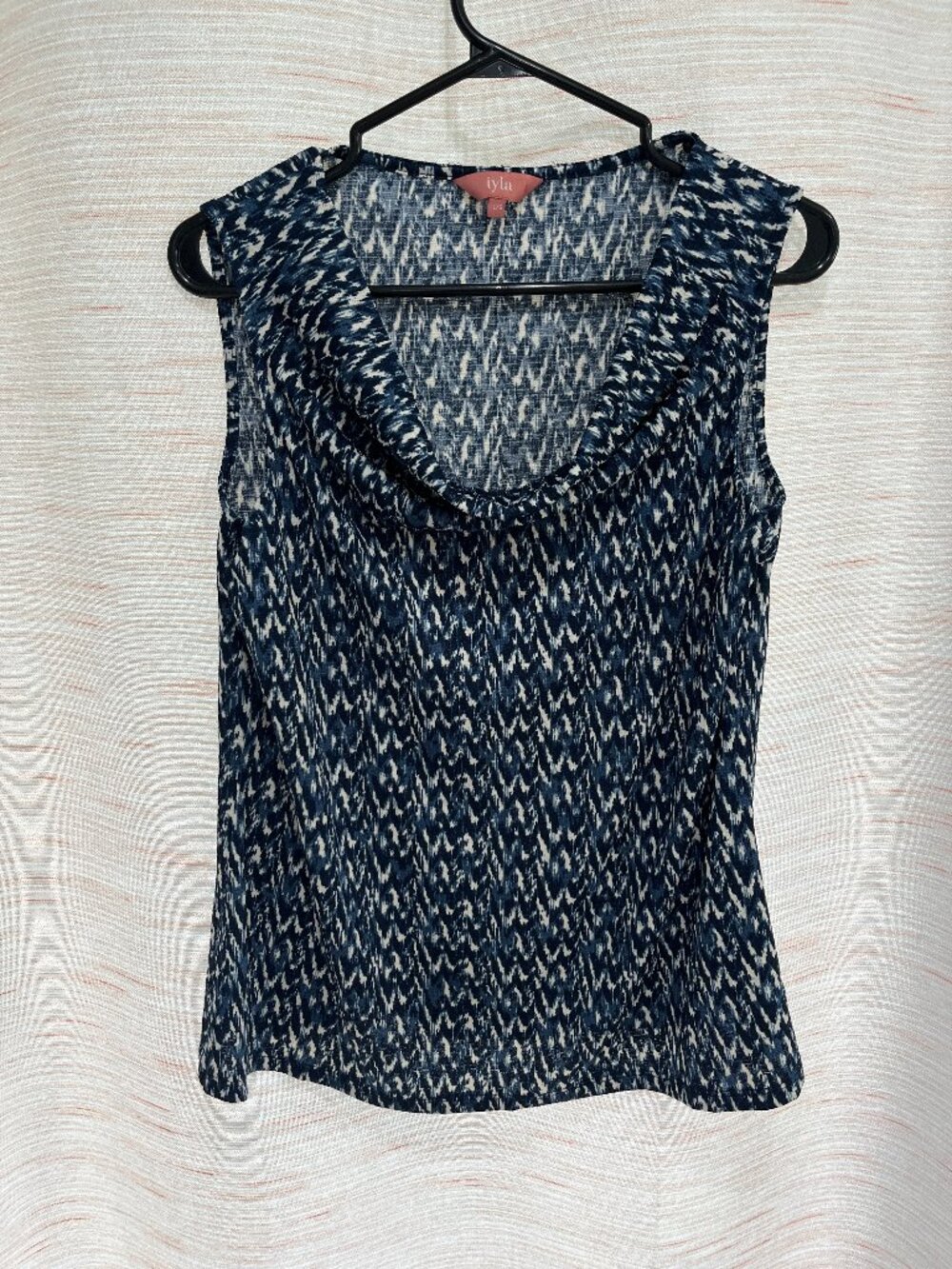 Women's Blue & White Large Blouse iyla (122)